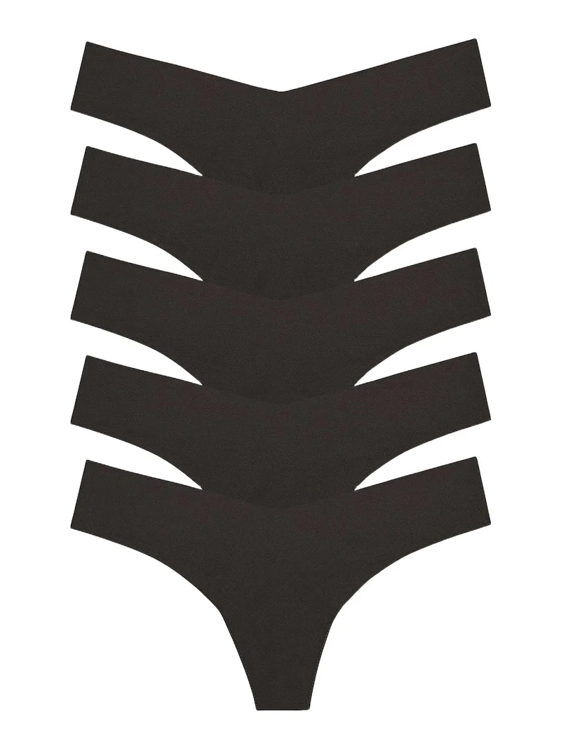 Women's Microfiber 5-Pack Thong Set