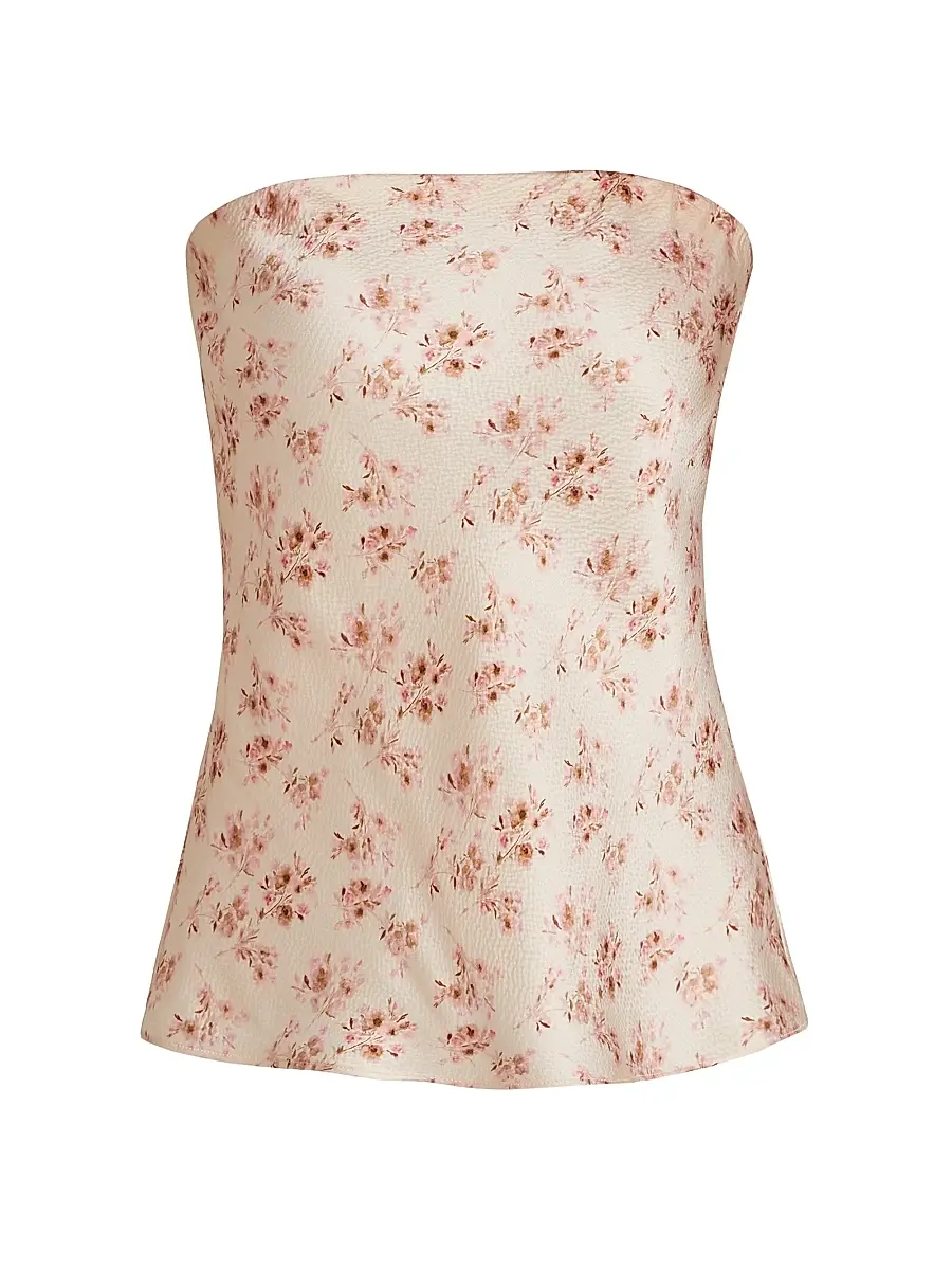 Cami NYC Women's Prima Hammered Silk Camisole - Dutch Fields | Image 1 Cami NYC Women's Prima Hammered Silk Camisole - Dutch Fields | Image 1
