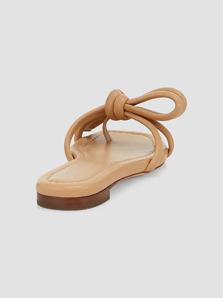 Loeffler Randall Women's Hadley Leather Bow Flat Sandals | Thumbnail 3 Loeffler Randall Women's Hadley Leather Bow Flat Sandals | Thumbnail 3