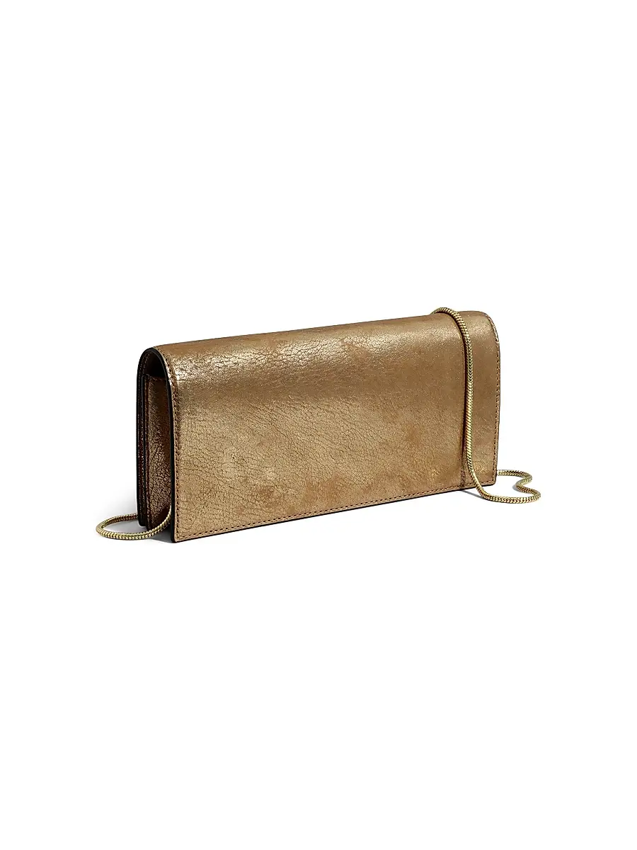 ALEXIS BITTAR Women's Twisted Handle Leather Clutch | Thumbnail 5 ALEXIS BITTAR Women's Twisted Handle Leather Clutch | Thumbnail 5