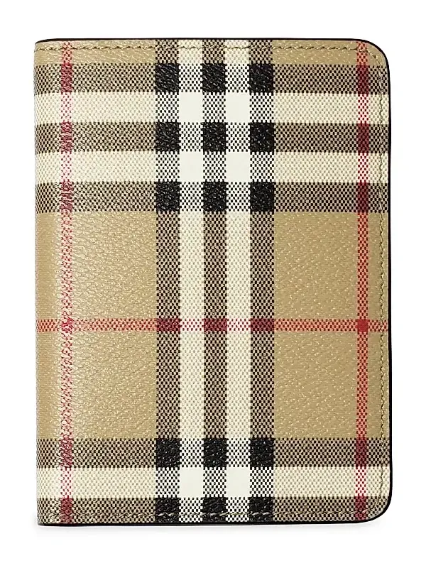 Burberry Women's Check Passport Case