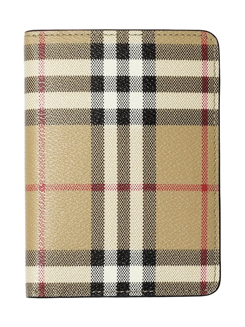 Women's Check Passport Case Women's Check Passport Case