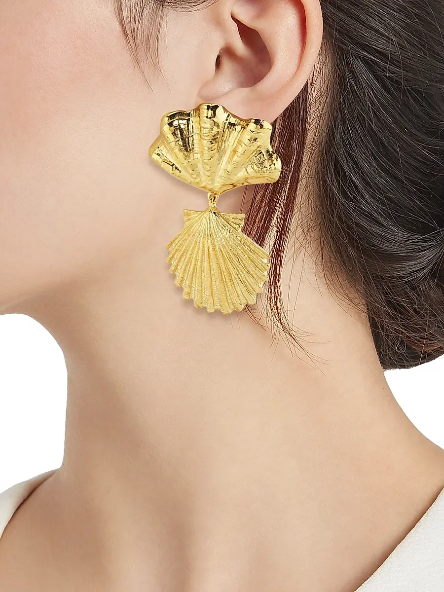Chloé Women's Goldtone Seashell Drop Earrings - Vintage Gold | Thumbnail 2