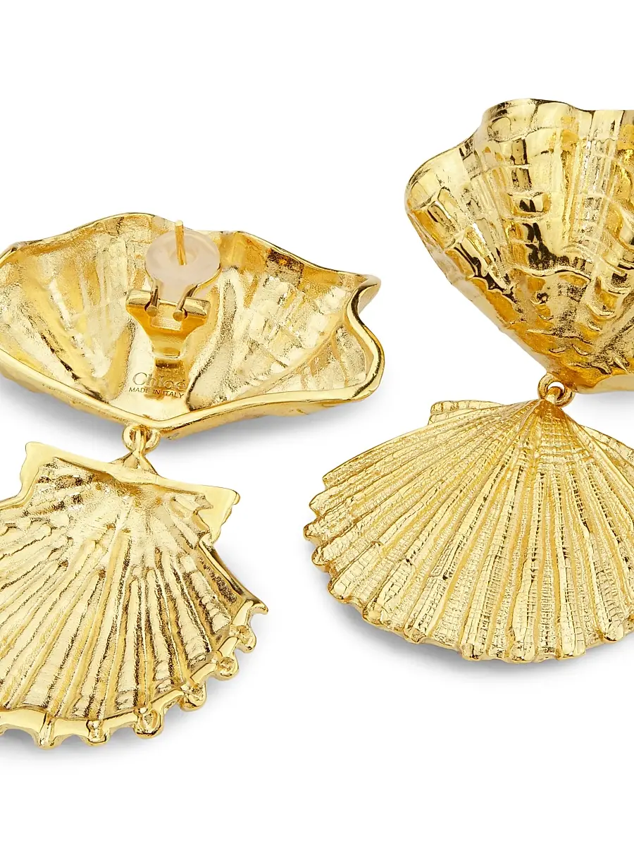 Chloé Women's Goldtone Seashell Drop Earrings - Vintage Gold | Thumbnail 3