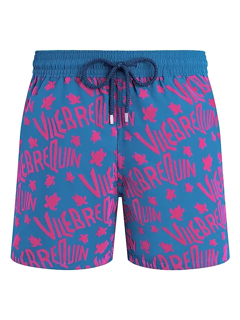 Men's Ronde des Tortues Logo Flock Swim Shorts Men's Ronde des Tortues Logo Flock Swim Shorts