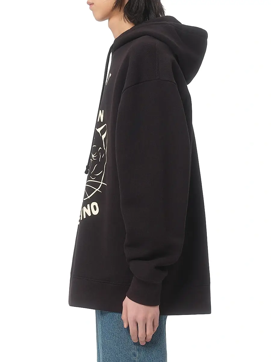 Valentino Men's Cotton Sweatshirt with Chat De La Maison Patch | Thumbnail 3