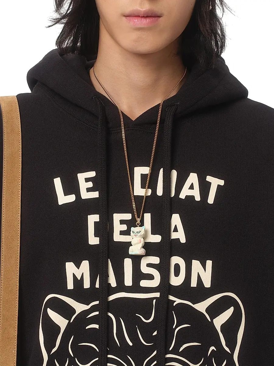 Valentino Men's Cotton Sweatshirt with Chat De La Maison Patch | Thumbnail 5