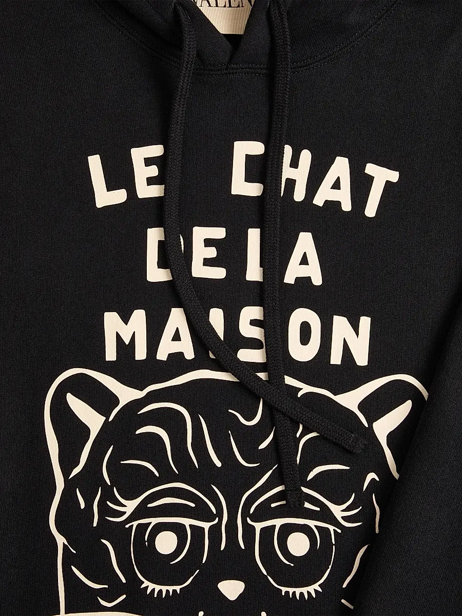 Valentino Men's Cotton Sweatshirt with Chat De La Maison Patch | Thumbnail 6