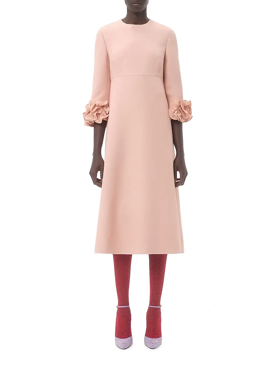 Valentino Women's Crepe Couture Midi Dress | Thumbnail 3