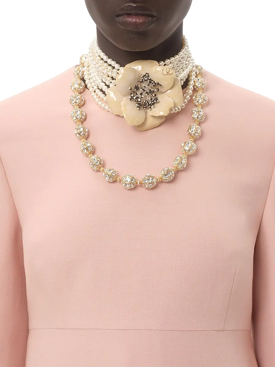 Valentino Women's Crepe Couture Midi Dress | Thumbnail 6