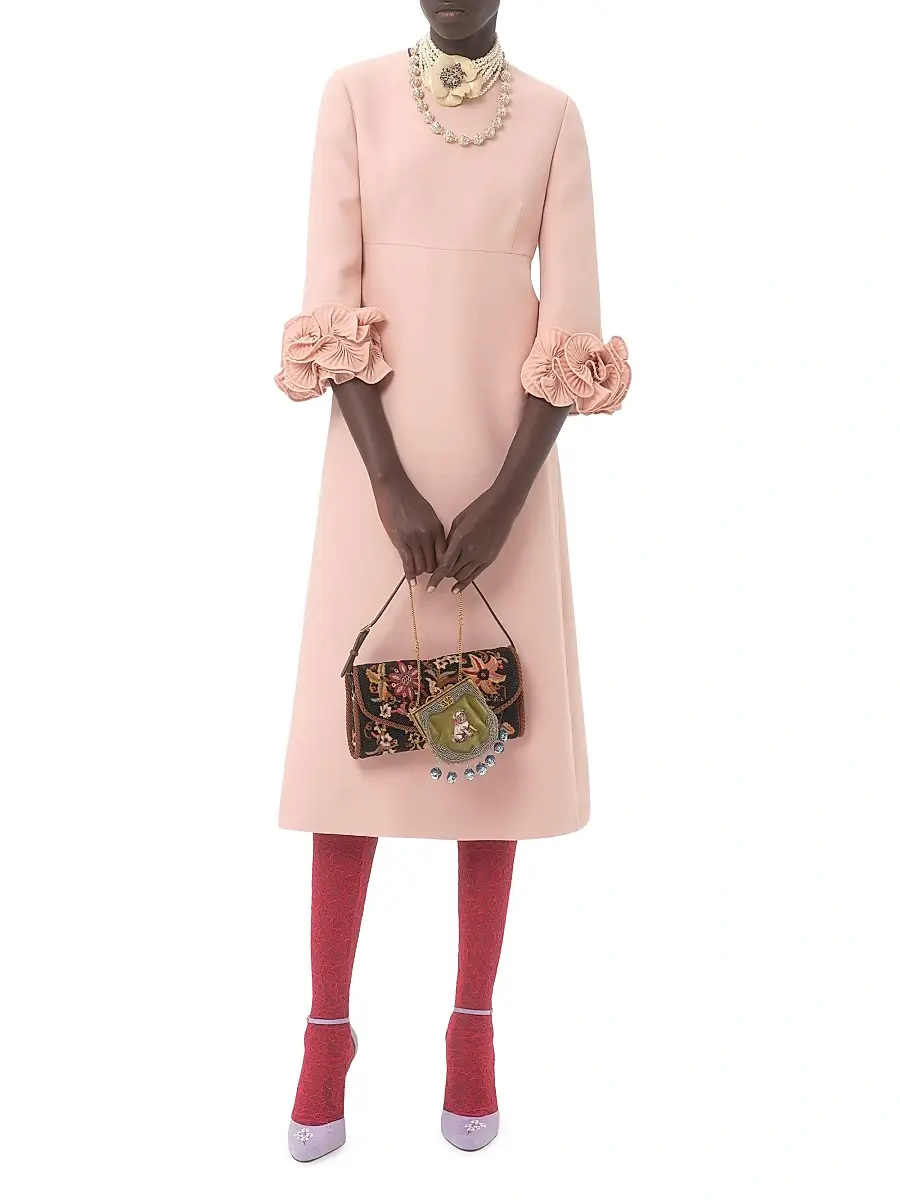 Valentino Women's Crepe Couture Midi Dress | Thumbnail 8