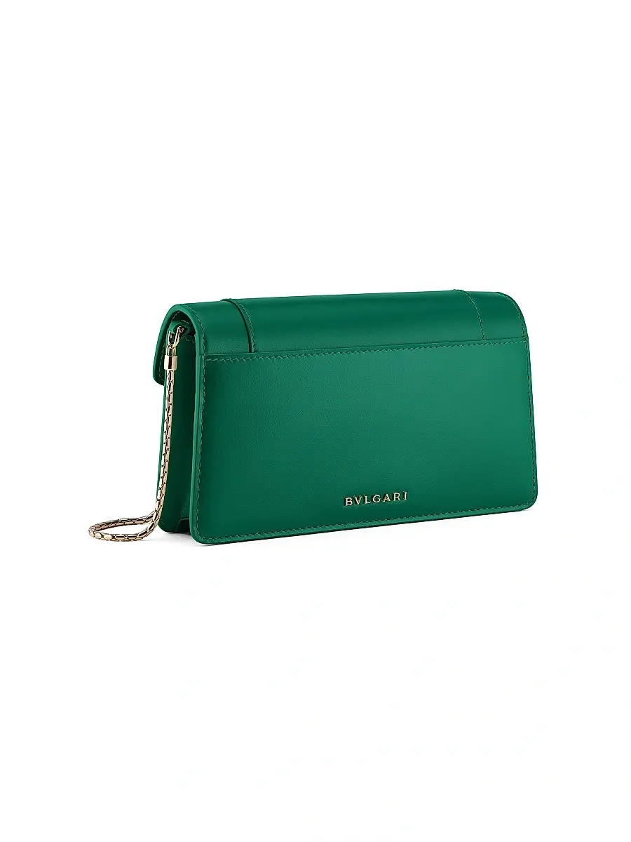 BVLGARI Women's Serpenti Leather Chain Wallet - Emerald Green | Thumbnail 4 BVLGARI Women's Serpenti Leather Chain Wallet - Emerald Green | Thumbnail 4