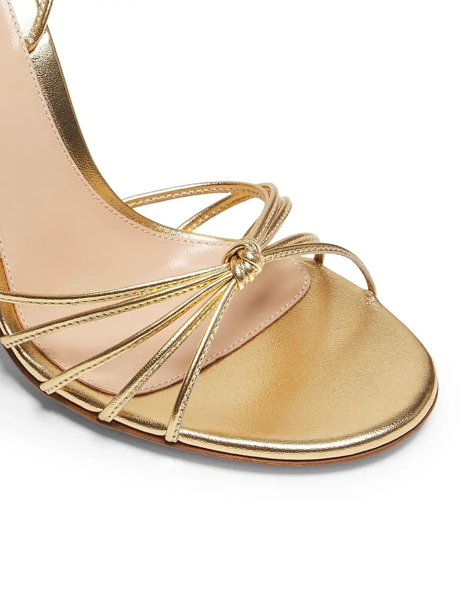 Gianvito Rossi Women's 105MM Leather Stiletto-Heel Sandals - Mekong | Thumbnail 2 Gianvito Rossi Women's 105MM Leather Stiletto-Heel Sandals - Mekong | Thumbnail 2