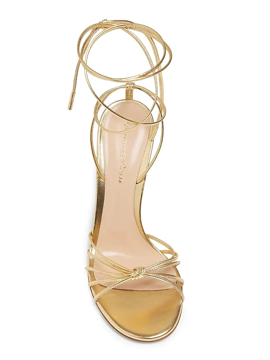 Gianvito Rossi Women's 105MM Leather Stiletto-Heel Sandals - Mekong | Thumbnail 4 Gianvito Rossi Women's 105MM Leather Stiletto-Heel Sandals - Mekong | Thumbnail 4