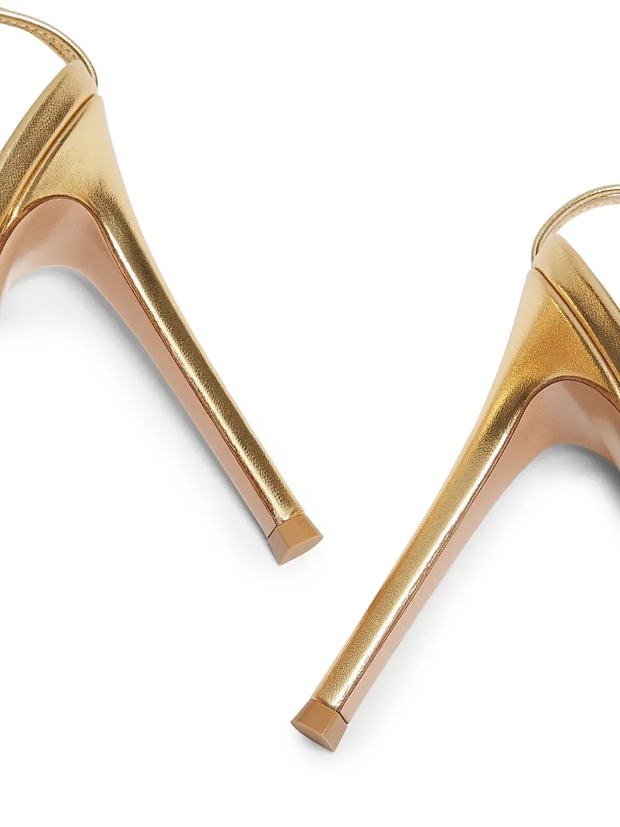 Gianvito Rossi Women's 105MM Leather Stiletto-Heel Sandals - Mekong | Thumbnail 5 Gianvito Rossi Women's 105MM Leather Stiletto-Heel Sandals - Mekong | Thumbnail 5