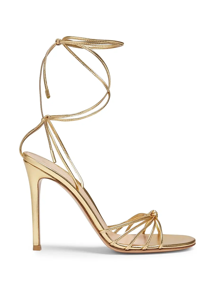 Women's 105MM Leather Stiletto-Heel Sandals - Mekong