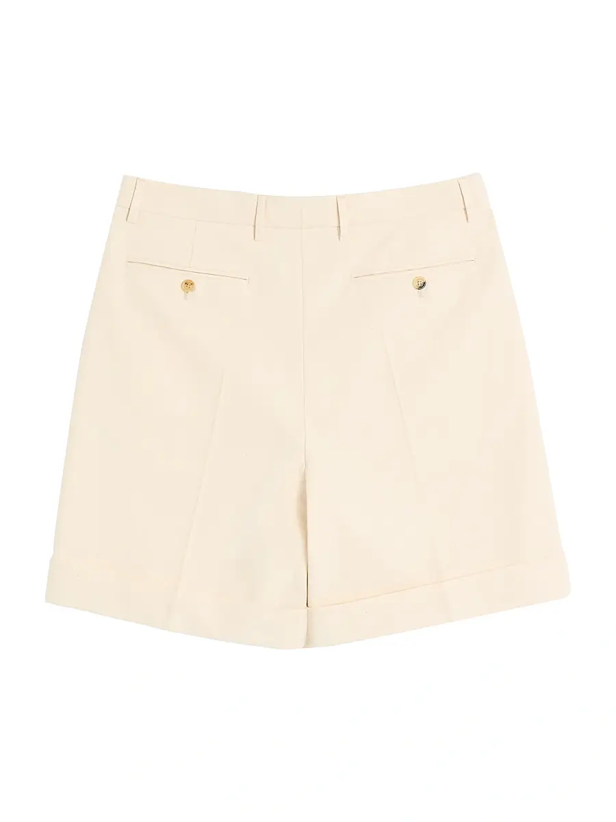 Valentino Men's Cotton Canvas Cuffed Bermuda Shorts | Thumbnail 2 Valentino Men's Cotton Canvas Cuffed Bermuda Shorts | Thumbnail 2