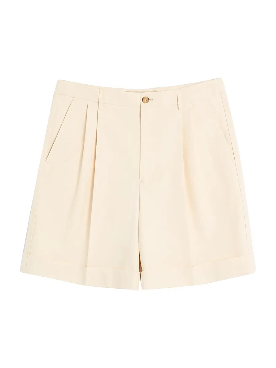 Valentino Men's Cotton Canvas Cuffed Bermuda Shorts