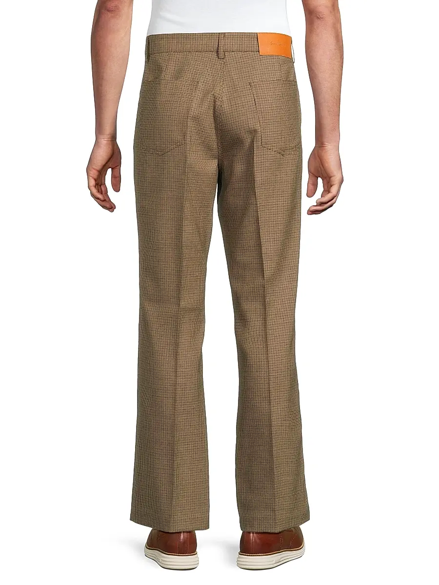 Second/Layer Men's Valluco Glen Plaid Wool Trousers | Thumbnail 5