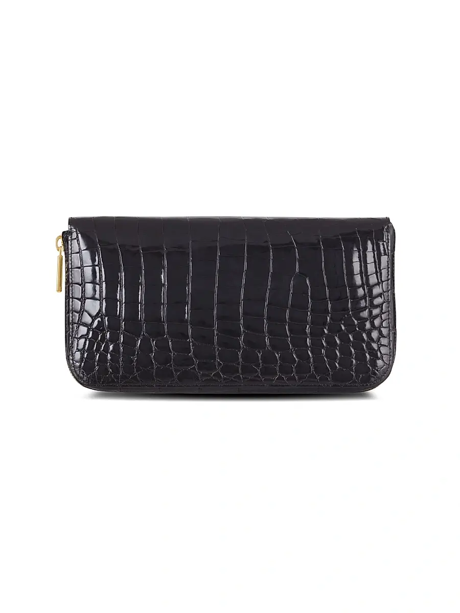 Stefano Ricci Men's Leather Clutch with Detachable Handle - Black | Thumbnail 3