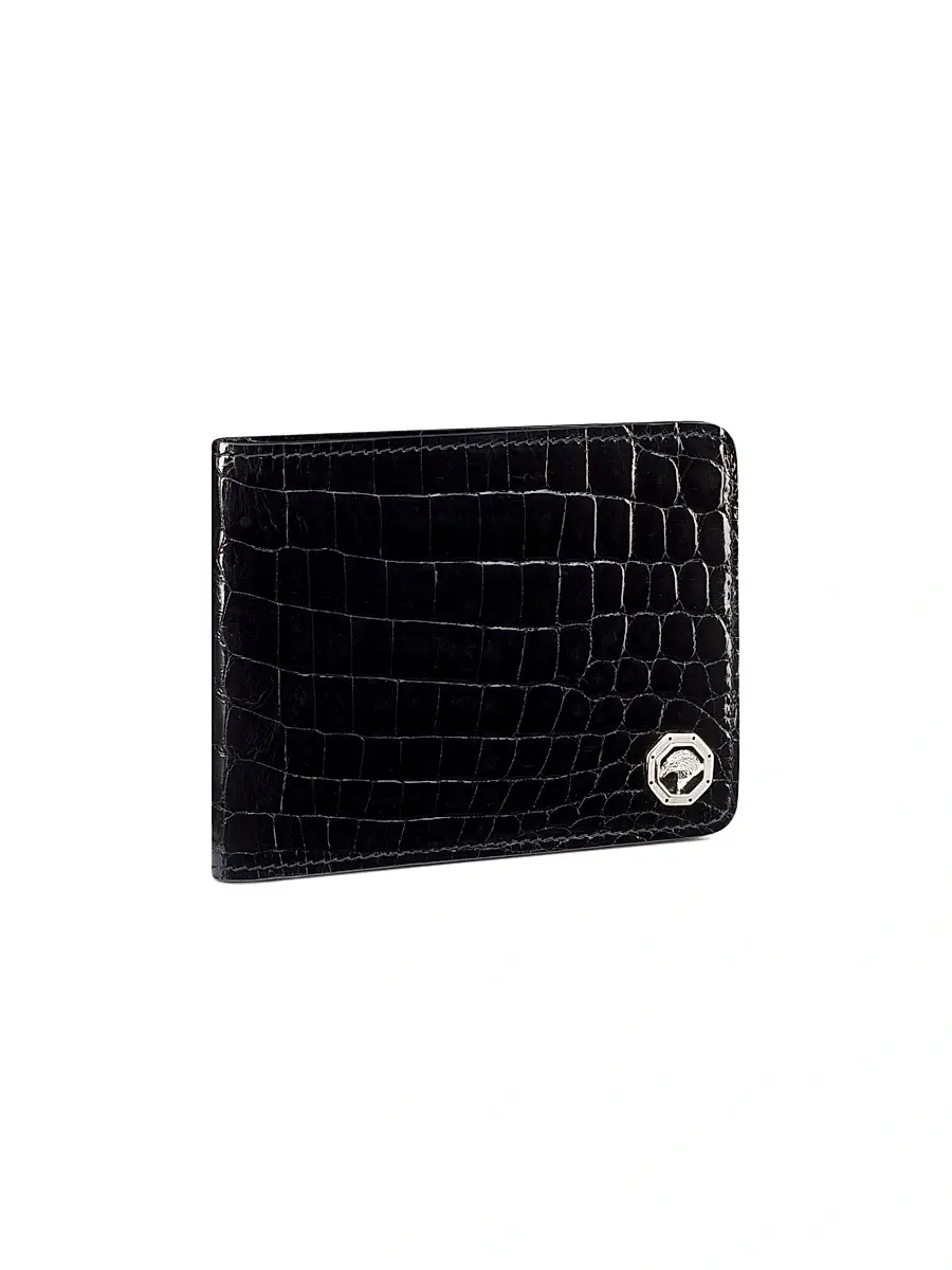 Stefano Ricci Men's Handmade Bifold Wallet - Black | Thumbnail 2 Stefano Ricci Men's Handmade Bifold Wallet - Black | Thumbnail 2