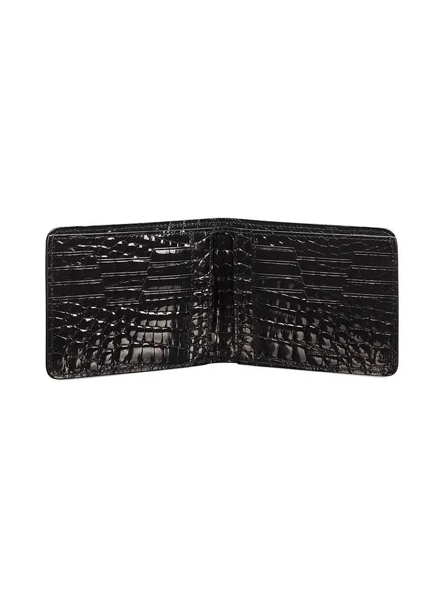Stefano Ricci Men's Handmade Bifold Wallet - Black | Thumbnail 3 Stefano Ricci Men's Handmade Bifold Wallet - Black | Thumbnail 3