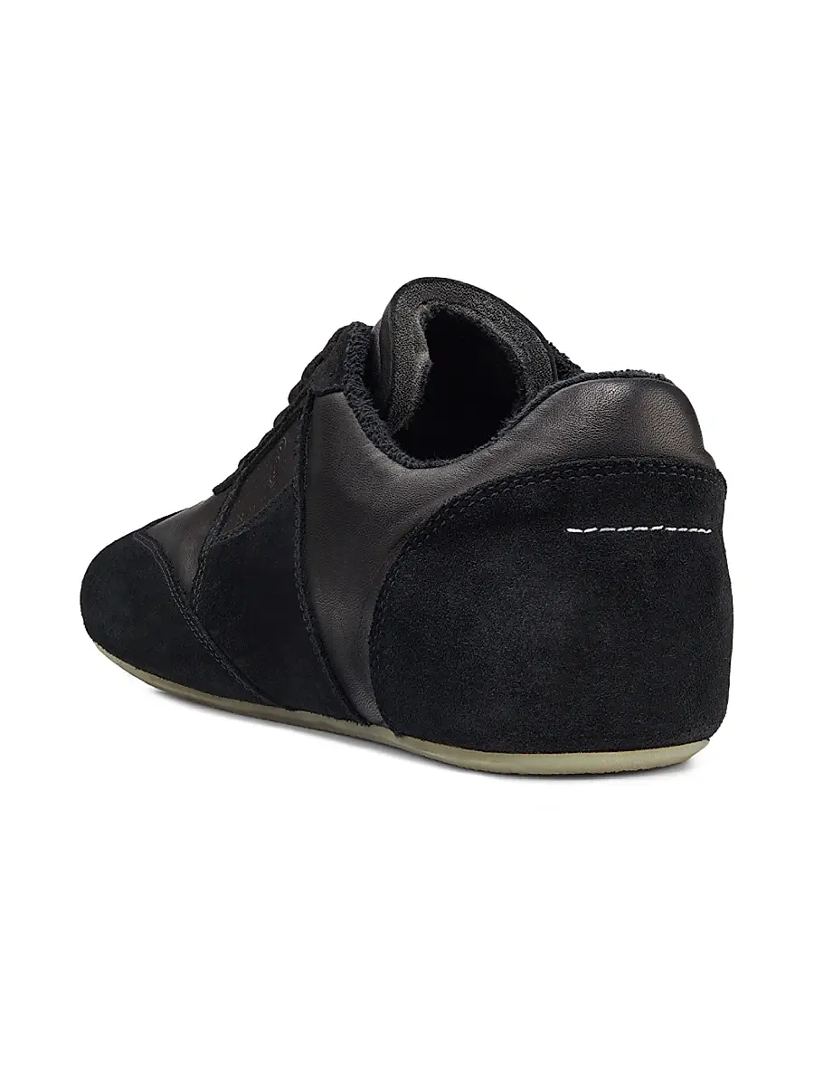MM6 MAISON MARGIELA Men's Leather & Suede Sneakers - Black | Thumbnail 3