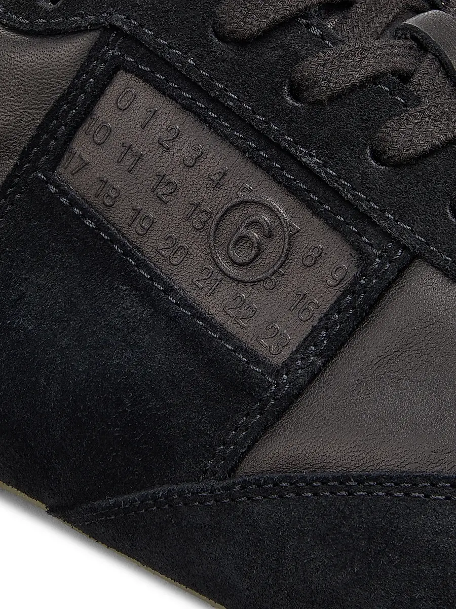 MM6 MAISON MARGIELA Men's Leather & Suede Sneakers - Black | Thumbnail 5