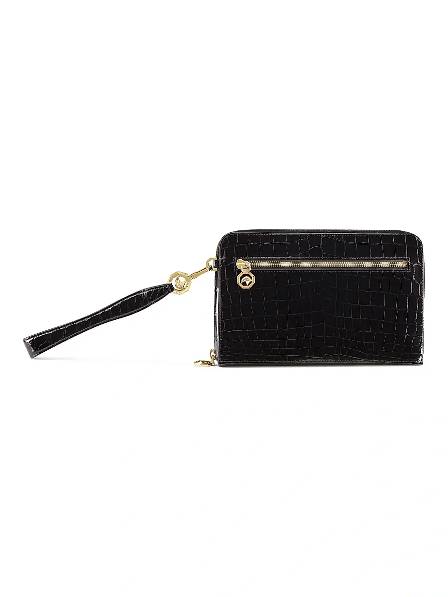 Stefano Ricci Men's Croc Travel Pouch - Black | Thumbnail 3 Stefano Ricci Men's Croc Travel Pouch - Black | Thumbnail 3