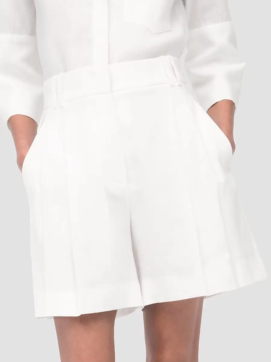 Another Tomorrow Women's Pleated Shorts | Thumbnail 2