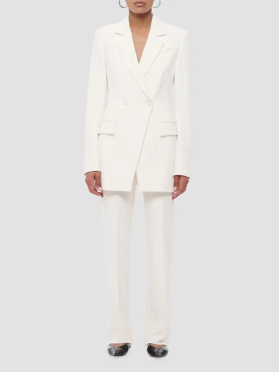 Another Tomorrow Women's Jersey Jacket - Vanilla | Thumbnail 2