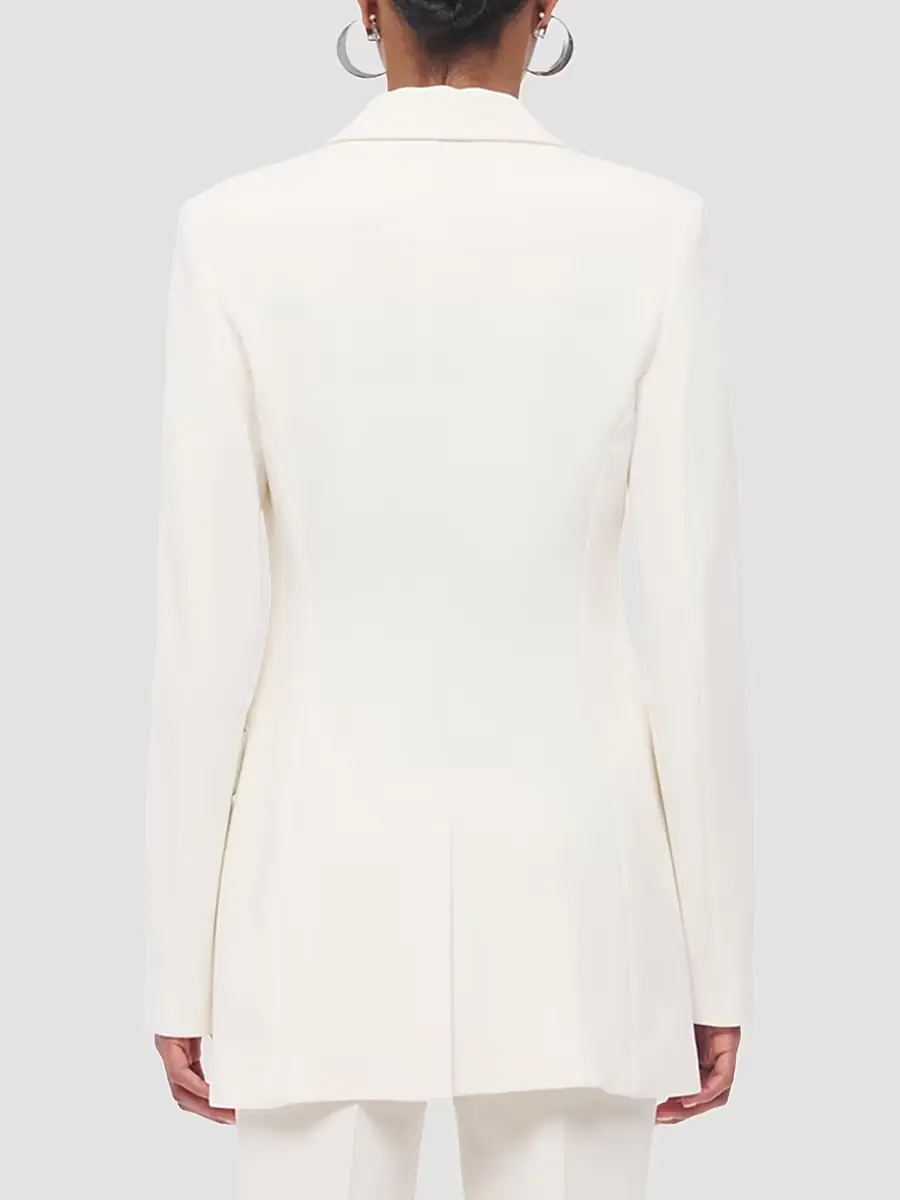 Another Tomorrow Women's Jersey Jacket - Vanilla | Thumbnail 4