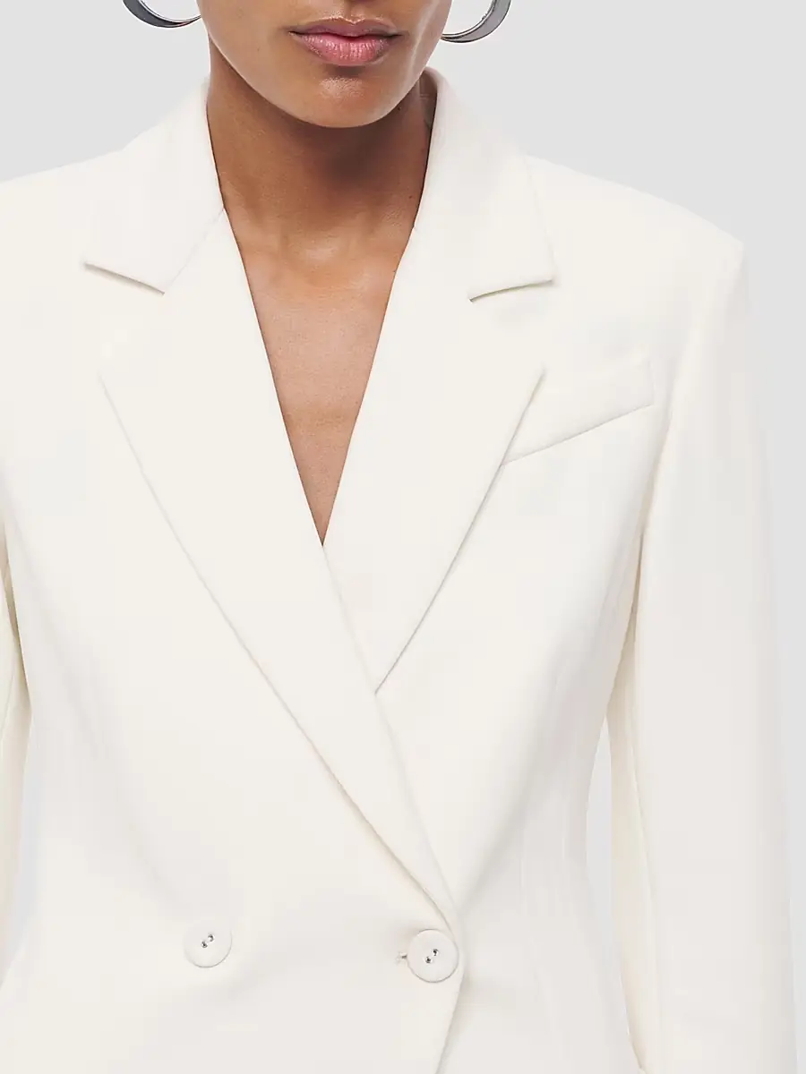 Another Tomorrow Women's Jersey Jacket - Vanilla | Thumbnail 5