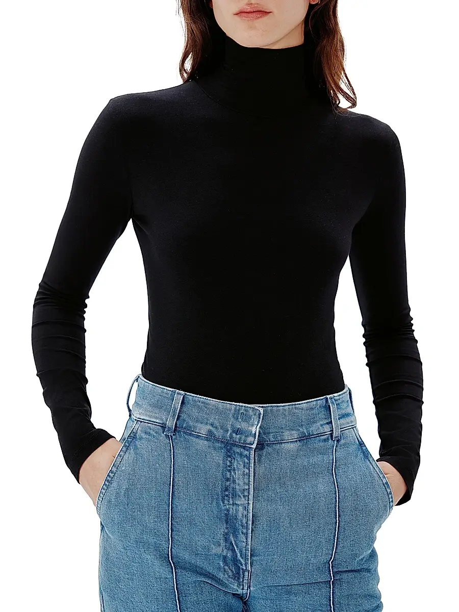 Another Tomorrow Women's Turtleneck Bodysuit | Thumbnail 5