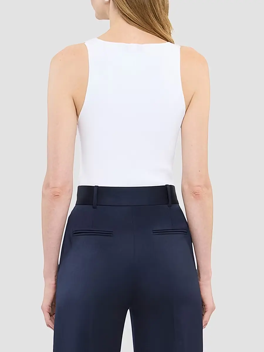 Another Tomorrow Women's Deep V Tank Knit | Thumbnail 4 Another Tomorrow Women's Deep V Tank Knit | Thumbnail 4