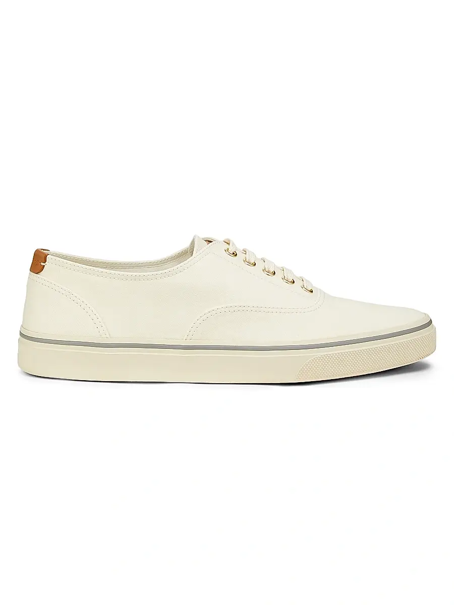 Men's Canvas & Leather Low-Top Sneakers