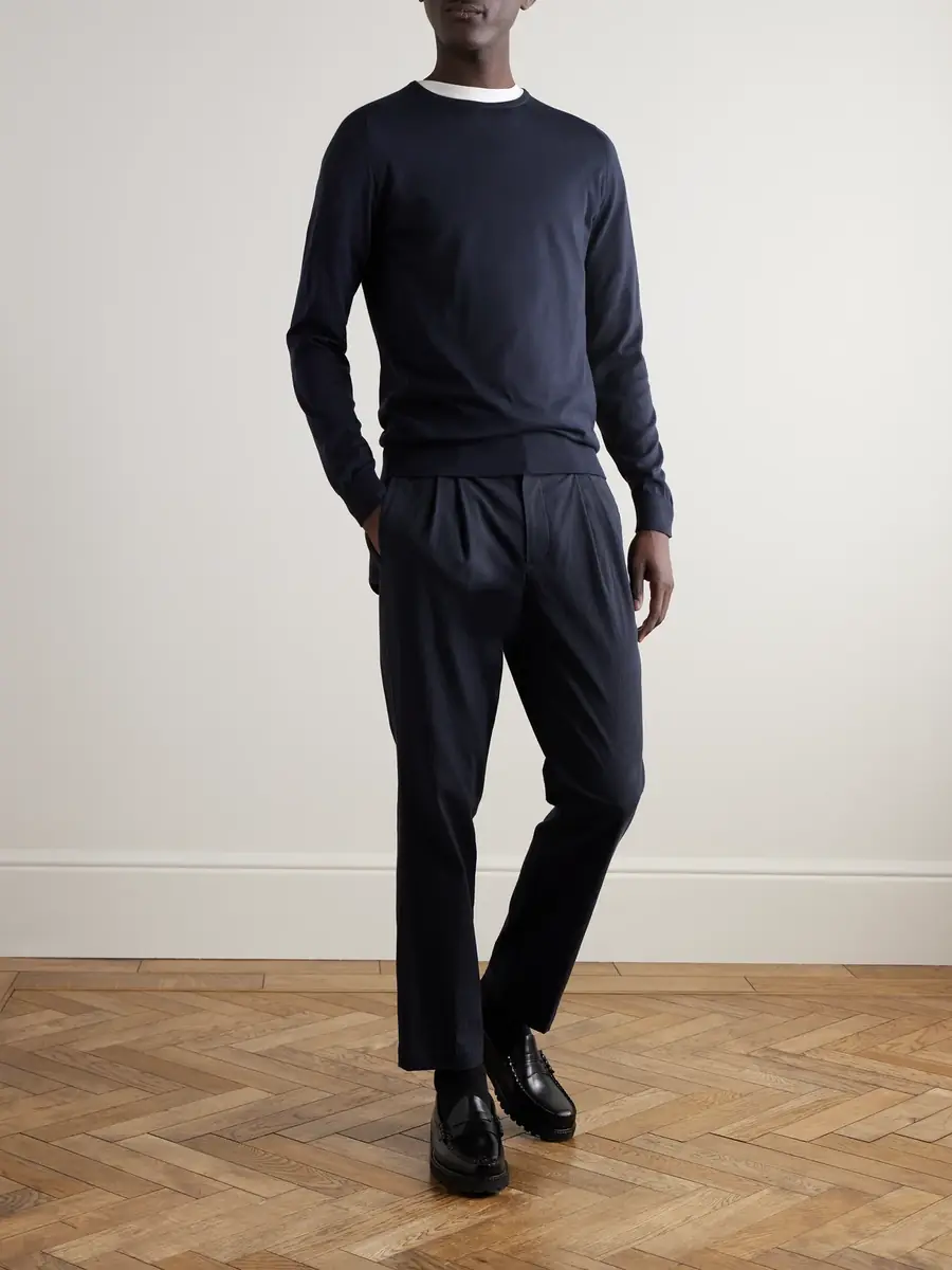 John Smedley Hatfield Slim-Fit Sea Island Cotton Sweater - Men | Thumbnail 2