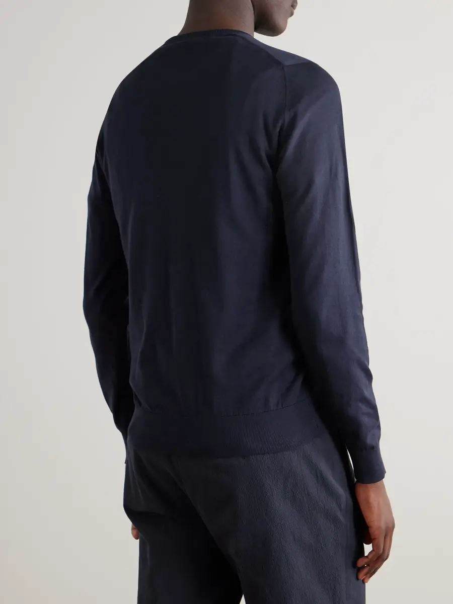 John Smedley Hatfield Slim-Fit Sea Island Cotton Sweater - Men | Thumbnail 3