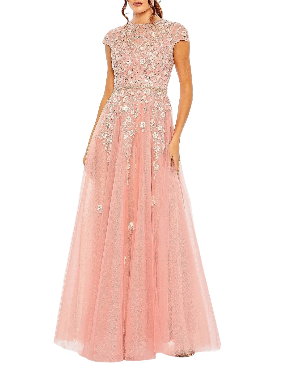 Women's Embellished Tulle A-line Gown Women's Embellished Tulle A-line Gown