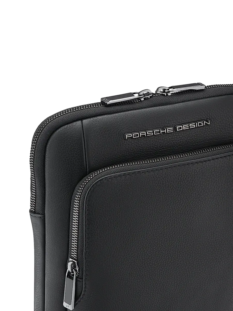 Porsche Design Men's Roadster Leather Small Shoulder Bag - Black | Thumbnail 4 Porsche Design Men's Roadster Leather Small Shoulder Bag - Black | Thumbnail 4