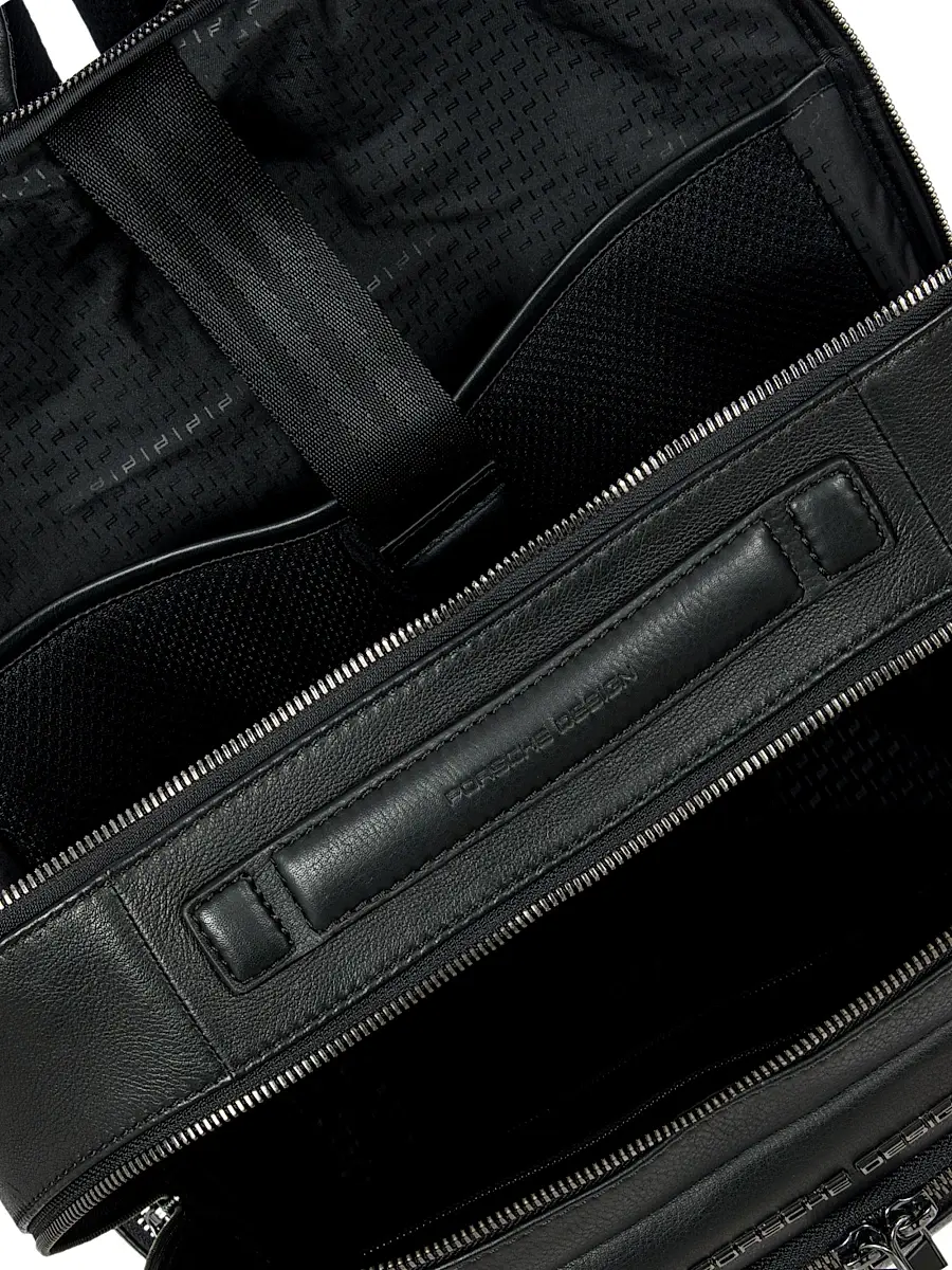 Porsche Design Men's Roadster Leather Backpack - Black | Image 1 Porsche Design Men's Roadster Leather Backpack - Black | Image 1
