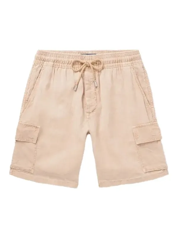 Baie Straight-Leg Linen Drawstring Cargo Shorts - Men Baie Straight-Leg Linen Drawstring Cargo Shorts - Men