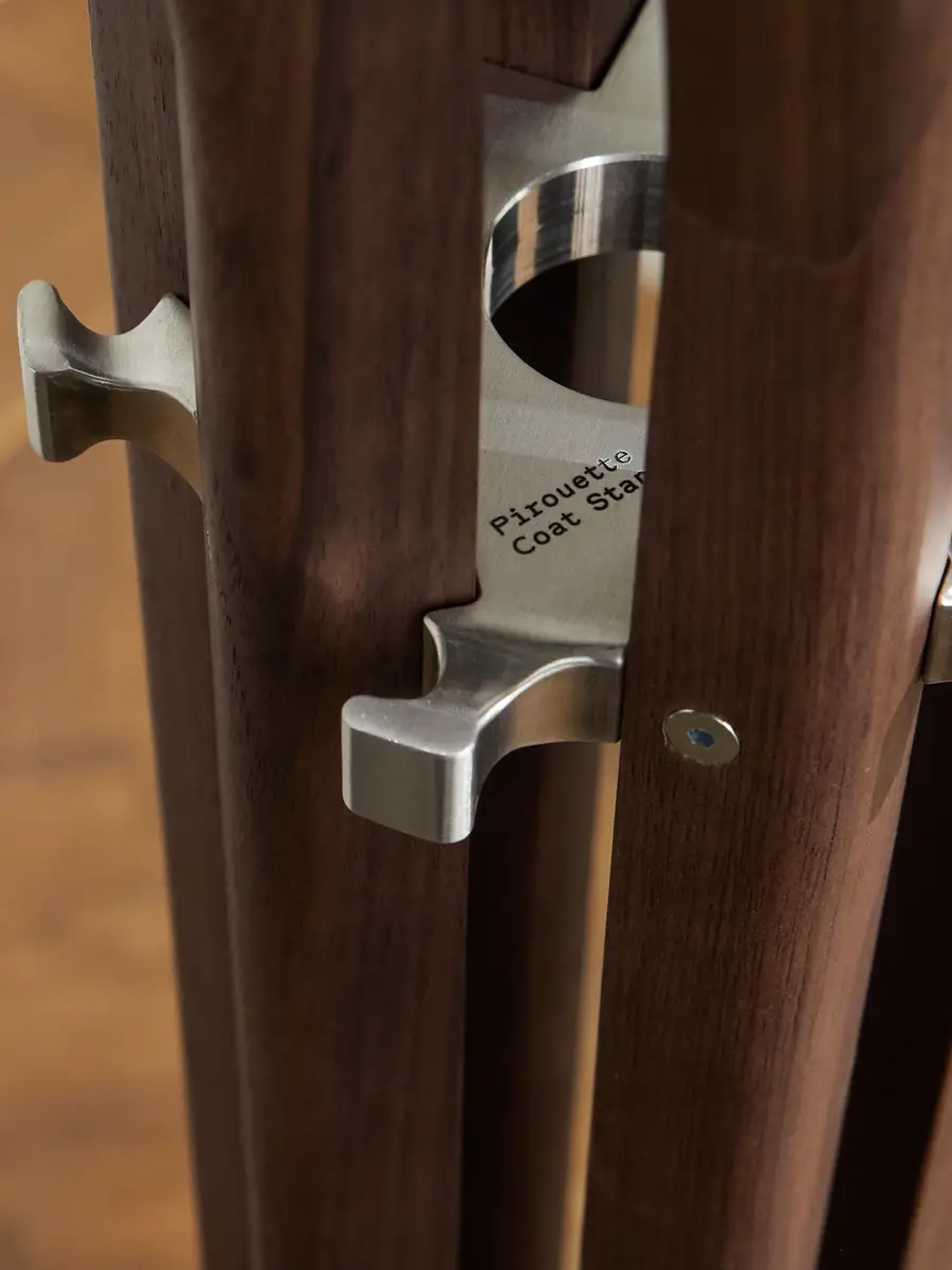 The Conran Shop Pirouette Walnut and Aluminium Coat Stand - Men | Thumbnail 4