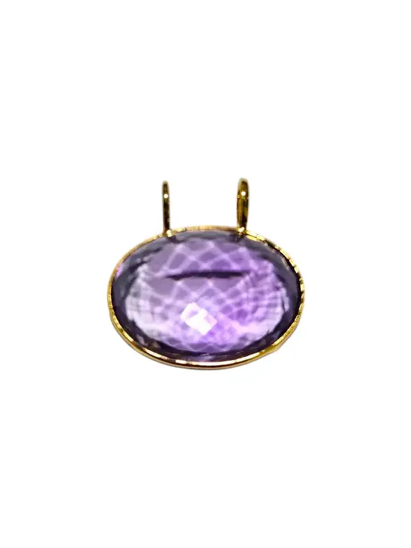 Amethyst Tourmaline 18K Gold Necklace Amethyst Tourmaline 18K Gold Necklace