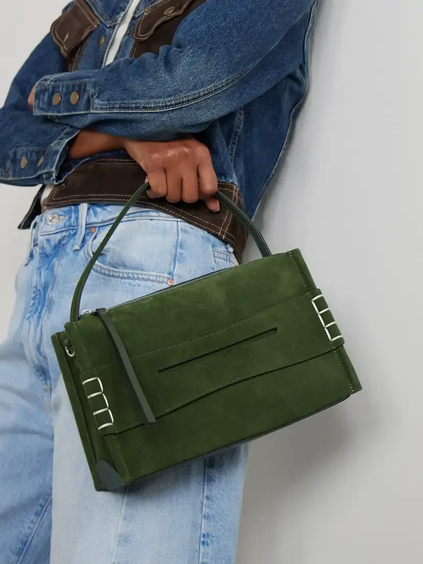 JW Anderson Loafer Embroidered Suede Shoulder Bag | Thumbnail 2 JW Anderson Loafer Embroidered Suede Shoulder Bag | Thumbnail 2