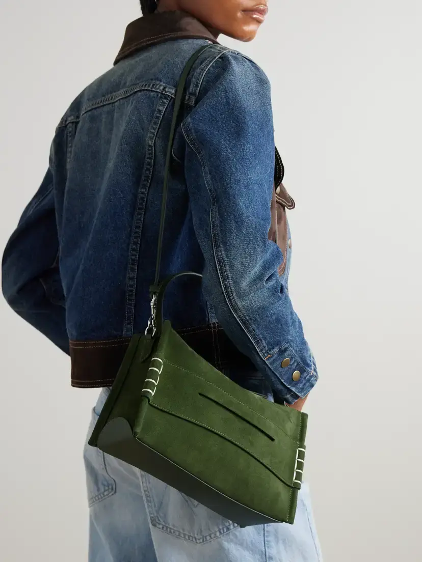 JW Anderson Loafer Embroidered Suede Shoulder Bag | Thumbnail 6 JW Anderson Loafer Embroidered Suede Shoulder Bag | Thumbnail 6