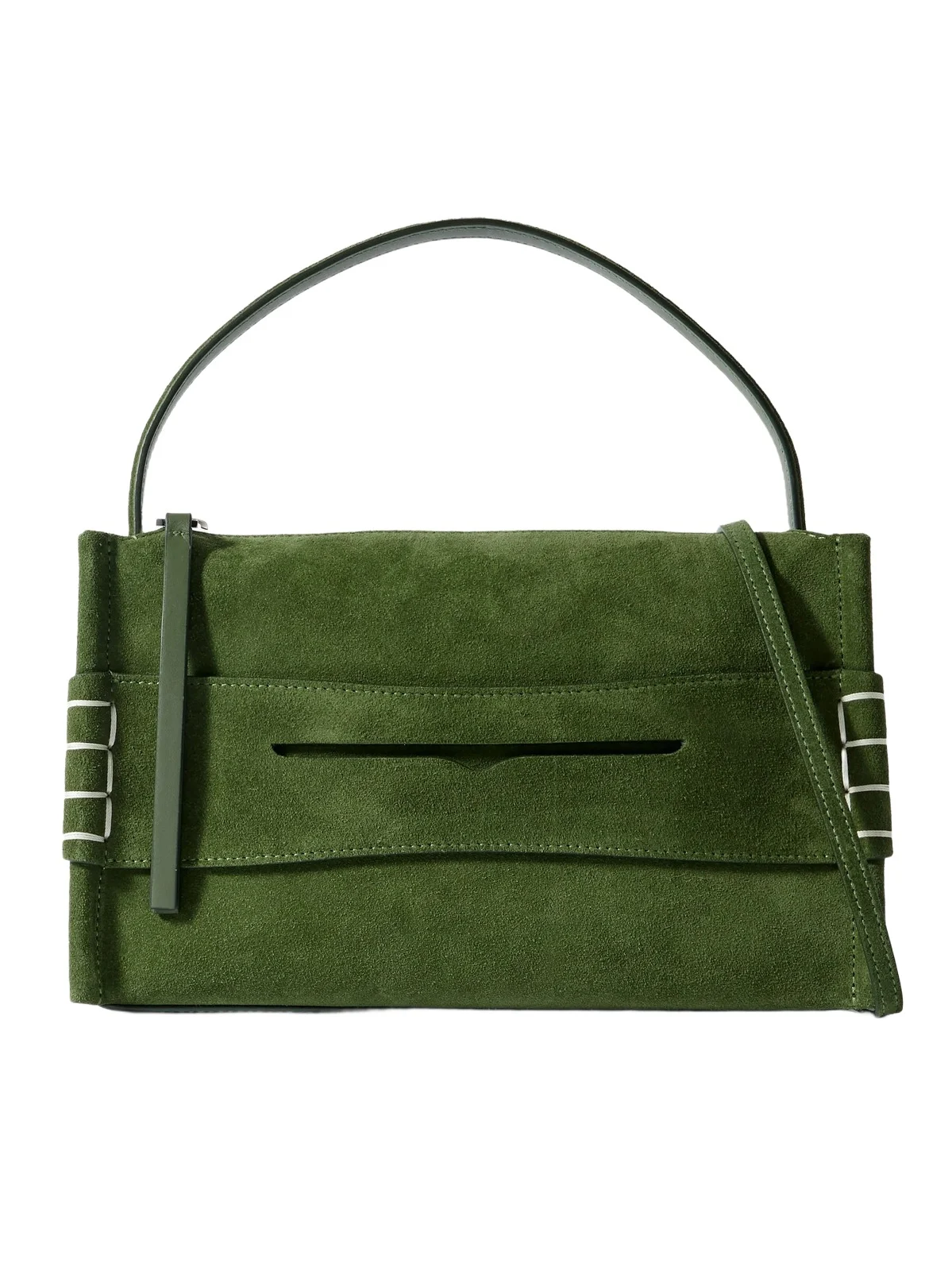 Loafer Embroidered Suede Shoulder Bag Loafer Embroidered Suede Shoulder Bag