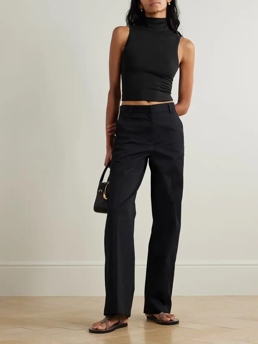 ÉTERNE Harlow Stretch-modal Jersey Turtleneck Tank | Thumbnail 2