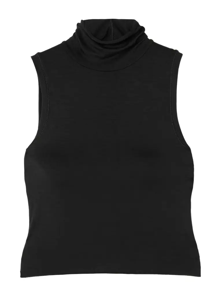 Harlow Stretch-modal Jersey Turtleneck Tank
