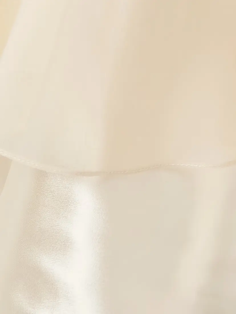 Khaite Monina Layered Satin And Organza Midi Skirt | Thumbnail 5